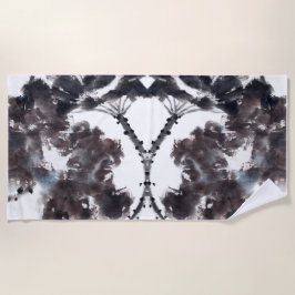 Asiatische Kunst mit Lotusblätter Motiv Strandtuch