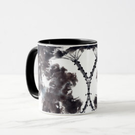 Asiatische Kunst mit Lotusblätter Motiv Tasse