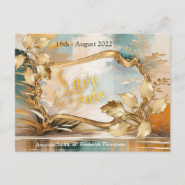 Asiatische künstlerische Orientalische Waves & Sce Ankündigungspostkarte