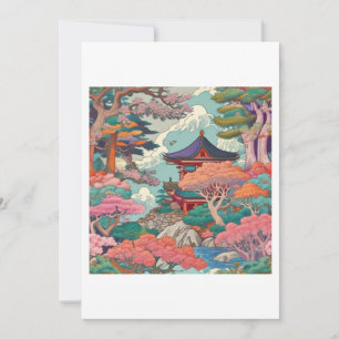 asiatische Landschaft Einladung