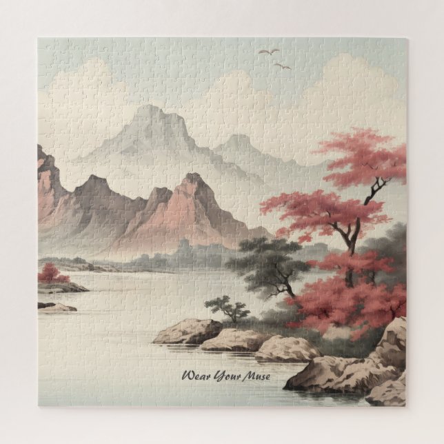 Asiatische Landschaft Schönheit Puzzle (Vertikal)