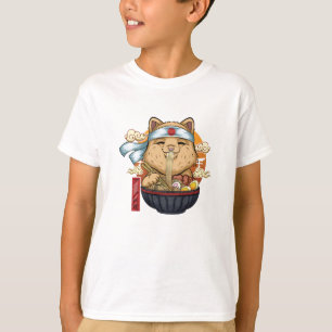 Asiatische Lebensmittelkatze T-Shirt