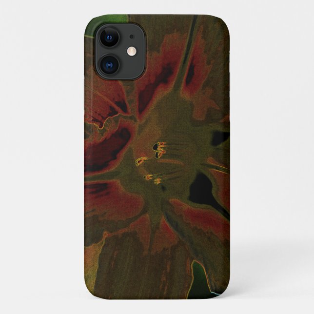 Asiatische Lilie NEON Case-Mate iPhone Hülle (Rückseite)