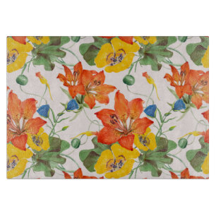 Asiatische Lilien-Tulpen-Morgenglanzmuster Schneidebrett