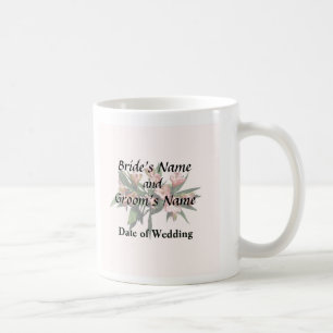 Asiatische Lilien und Blätter Tasse