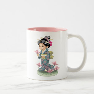 Asiatische Mädchen-Tasse Zweifarbige Tasse