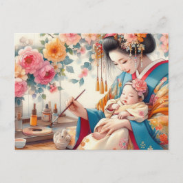 Asiatische Mama 15 Postkarte