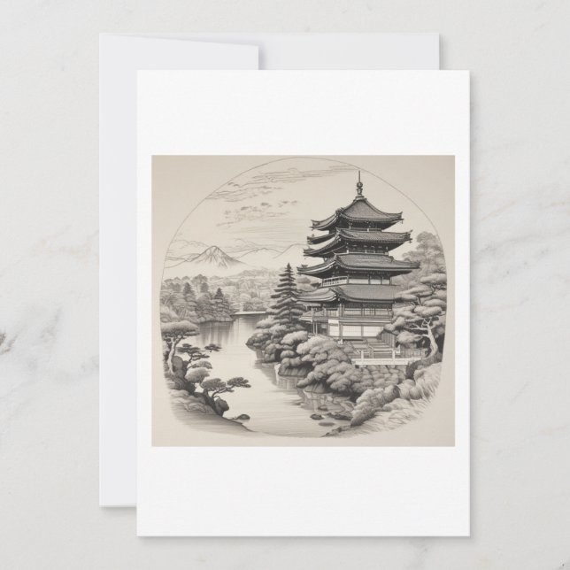 Asiatische Marke Einladung (Vorderseite)