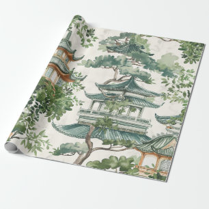 Asiatische Pagode in Verdant Landscape (10) Geschenkpapier
