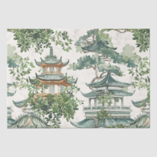 Asiatische Pagode in Verdant Landscape (10) Seidenpapier