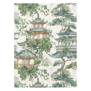 Asiatische Pagode in Verdant Landscape (10) Tischdecke