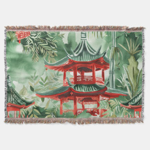 Asiatische Pagode in Verdant Landscape (14) Decke