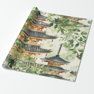 Asiatische Pagode in Verdant Landscape (16) Geschenkpapier