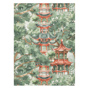 Asiatische Pagode in Verdant Landscape (17) Tischdecke