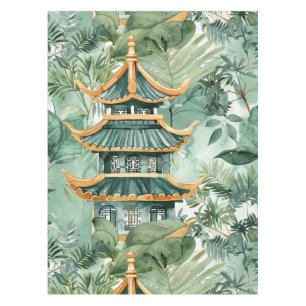 Asiatische Pagode in Verdant Landscape (6) Tischdecke