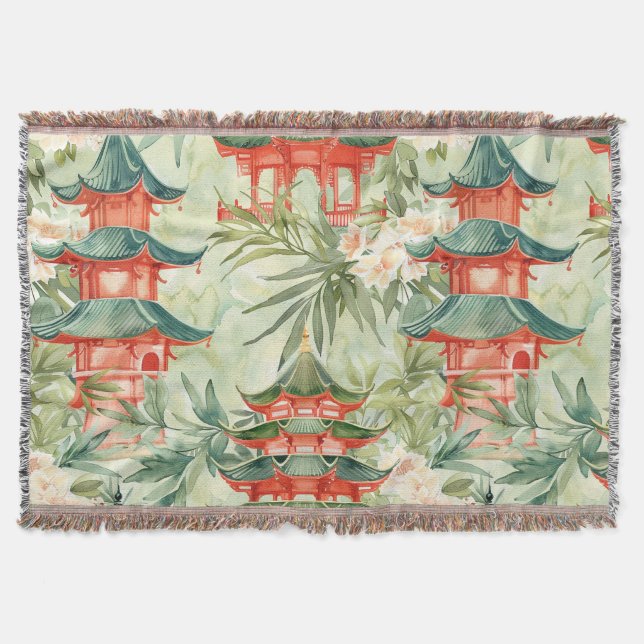 Asiatische Pagode in Verdant Landscape (8) Decke (Vorderseite)