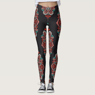 Asiatische Paisley-Elemente, boho Vintage Muster. Leggings