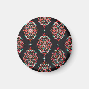 Asiatische Paisley-Elemente, boho Vintage Muster. Magnet
