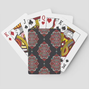 Asiatische Paisley-Elemente, boho Vintage Muster. Spielkarten
