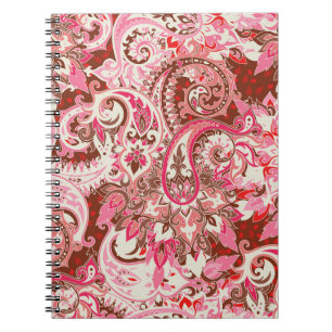 Asiatische Paisley-Elemente, Boho-Vintage. Notizblock