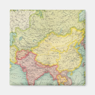 Asiatische politische Atlantikkarte Magnet
