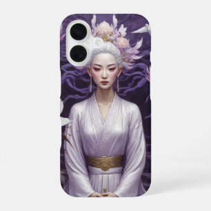 Asiatische Prinzessin in lila Tönen Cover iPhone 16 Hülle