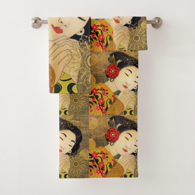 Asiatische Schönheit Badhandtuch Set (Insitu)