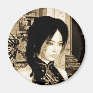 Asiatische Schönheit Magnet
