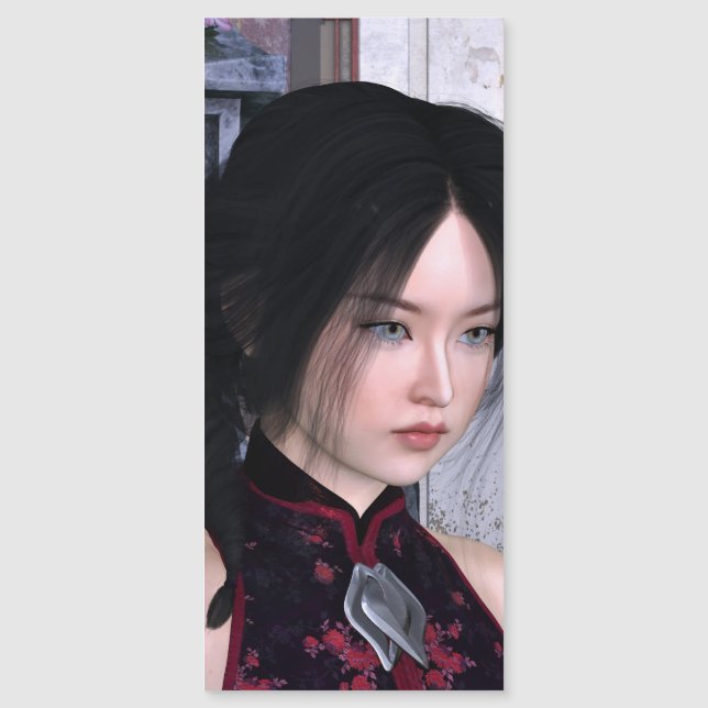 Asiatische Schönheit Magnetkarte (Vorderseite)