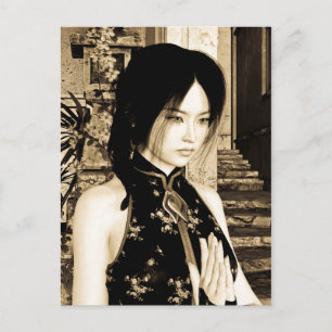 Asiatische Schönheit Postkarte