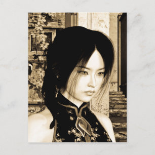 Asiatische Schönheit Postkarte