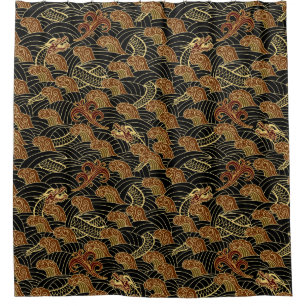 Asiatische Seide Duschvorhang