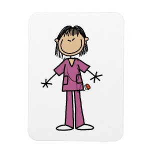 Asiatische Stäbchenfigur Krankenschwester Magnet