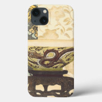 Asiatische Tapisserie mit Schüssel-und