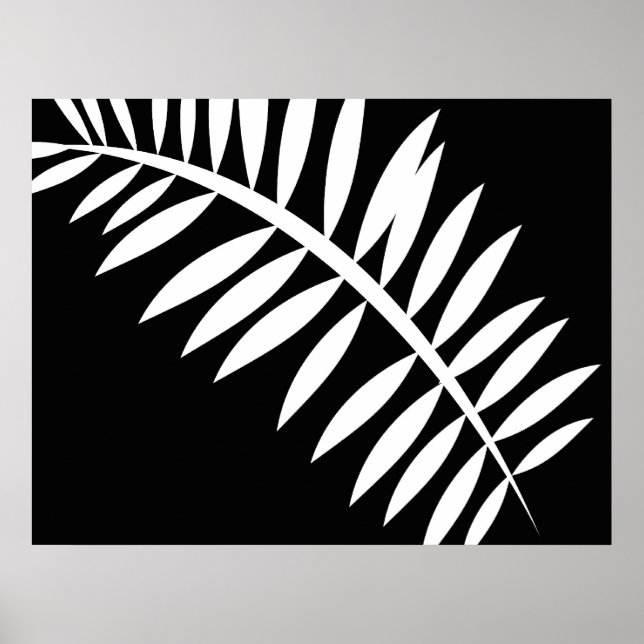 Asiatischer Abstrakter Leaf 1 Poster (Vorne)