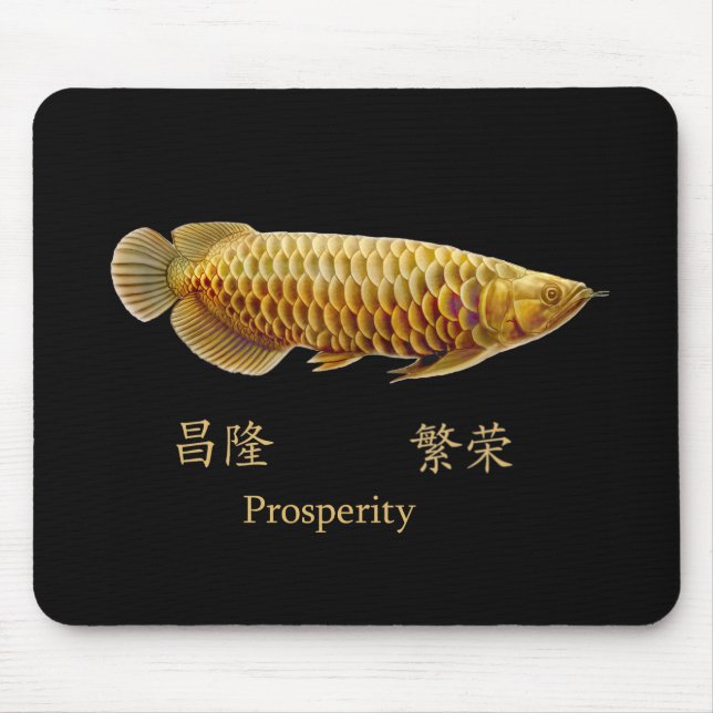 Asiatischer Arowana Fisch-Wohlstand Mousepad (Vorne)