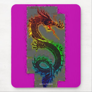 Asiatischer, chinesischer, mythischer Drache, Jahr Mousepad