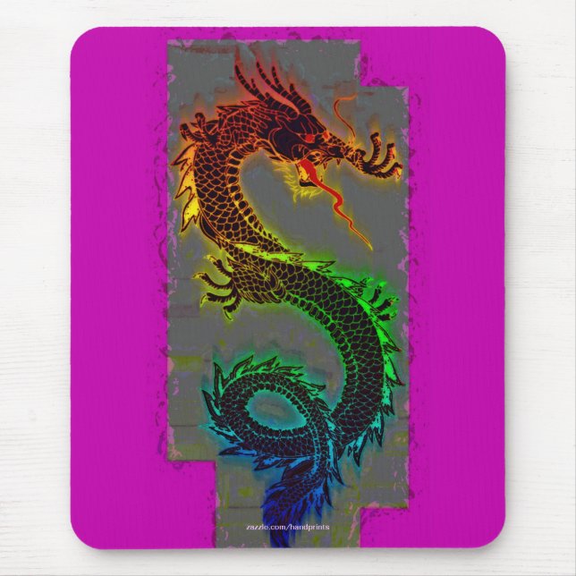Asiatischer, chinesischer, mythischer Drache, Jahr Mousepad (Vorne)