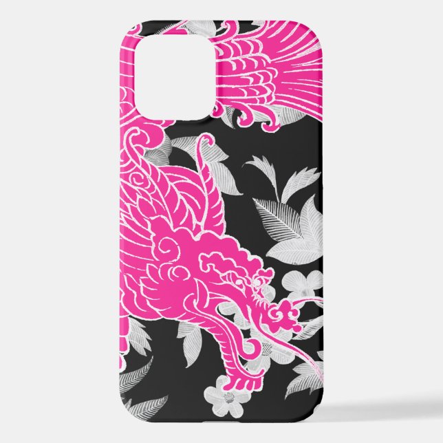 Asiatischer Drache - Rosa am Schwarzen Meer iPhone Hülle (Rückseite)