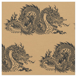 Asiatischer Drache Stoff