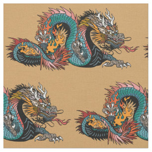 Asiatischer Drache Stoff
