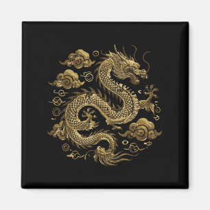 Asiatischer Drache Wolken Vintage chinesische japa Magnet