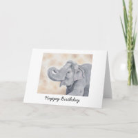 Asiatischer Elefant-Geburtstags-Karte