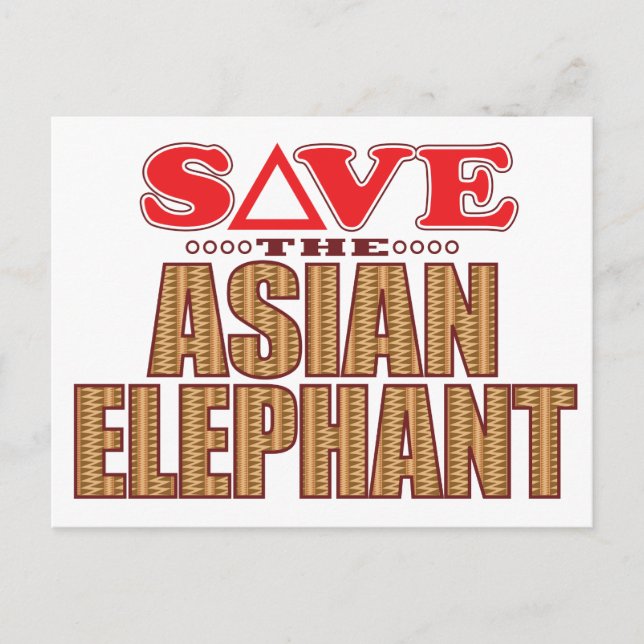 Asiatischer Elefant Gerettet Postkarte (Vorderseite)