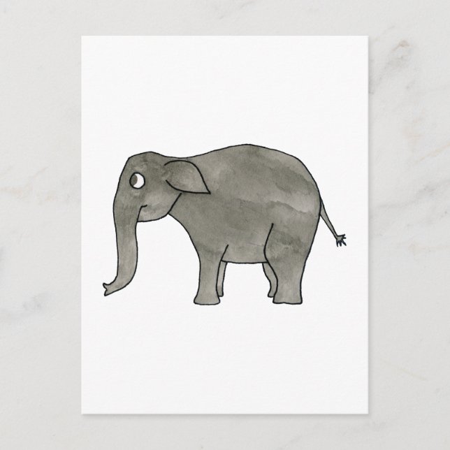 Asiatischer Elefant. Postkarte (Vorderseite)