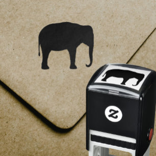 Asiatischer Elefant-Silhouette Permastempel