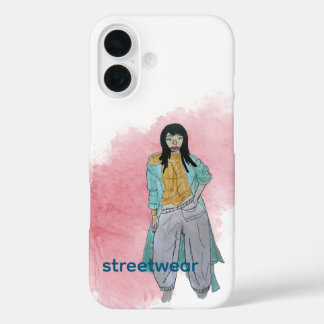 Asiatischer Fashionista mit Streetwear iPhone 16 Hülle