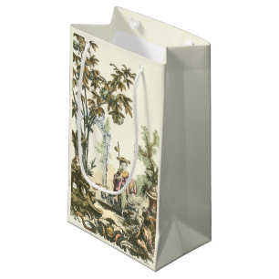 Asiatischer Garten mit Frauen und Tieren Kleine Geschenktüte