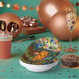 Asiatischer Jungle Tiger Sonnenbär Pfauenaffe Pappteller