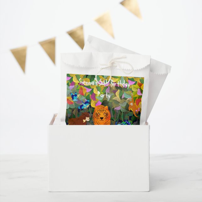 Asiatischer Jungle Tiger Sun Bear Peacock Indian R Geschenktütchen (Party)